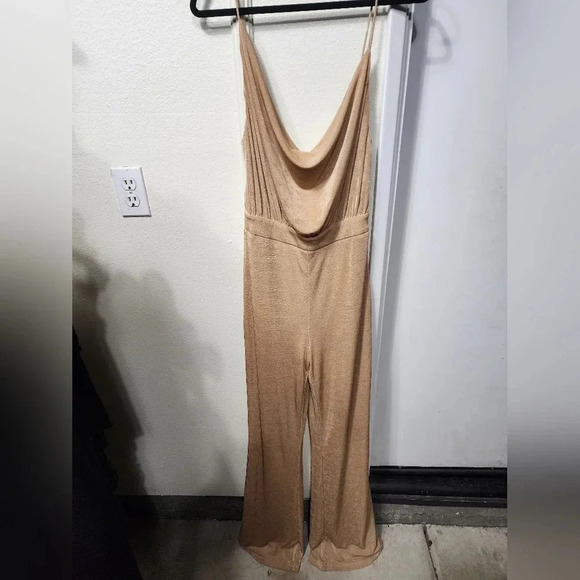 MISHA Moyra Jumpsuit in Khaki Size 4 Party Elegant Wedding Holiday - Picture 4 of 10